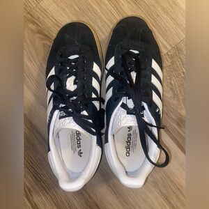 Black adidas platform gazelles